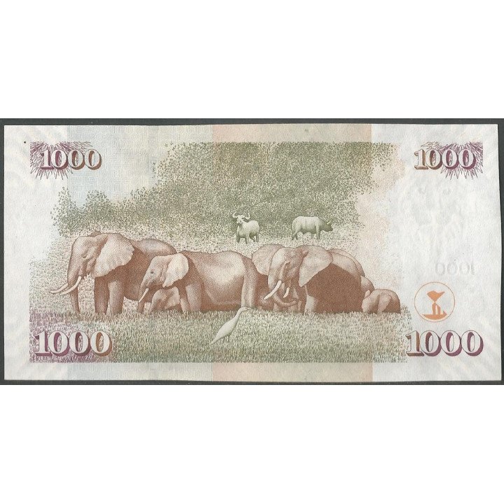 Kenya 1.000 Shillings 16 Jul 2010 P51e reverso