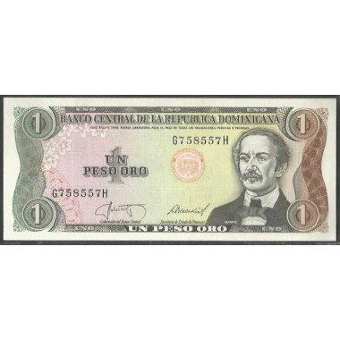 Rep. Dominicana, 1 Peso 1987 P126b