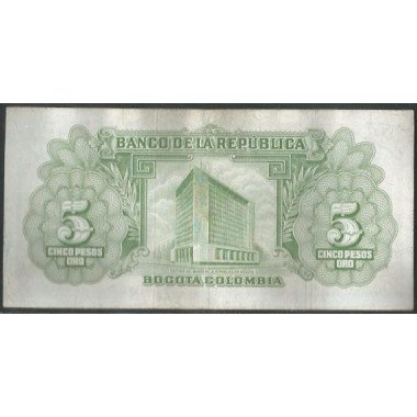 Billete de 5 Pesos 20 Jul 1960 M73894806 BGW125