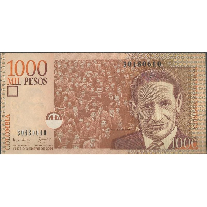 Billete de 1.000 Pesos 17 Dic 2001 BGW439c