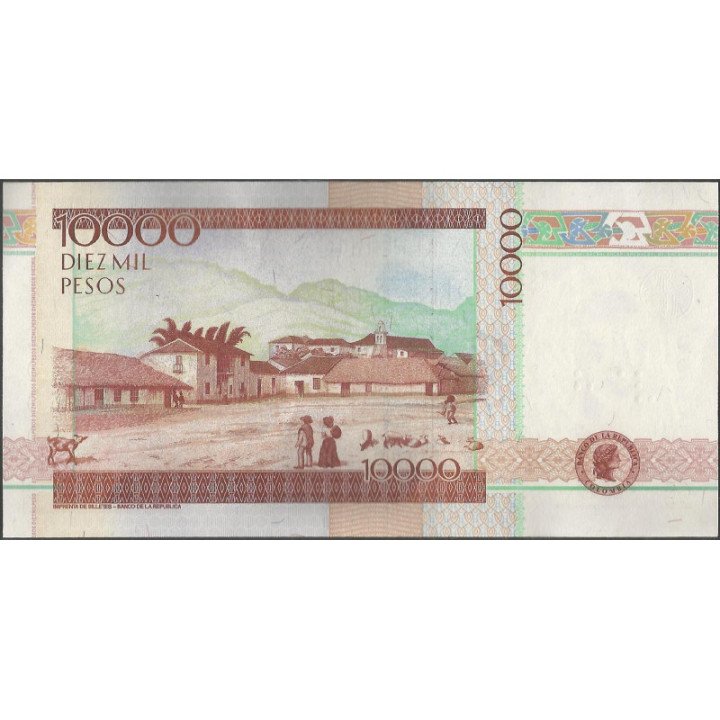 Billete de 10.000 Pesos 5 Sep 2013 38599999 BGW644 reverso