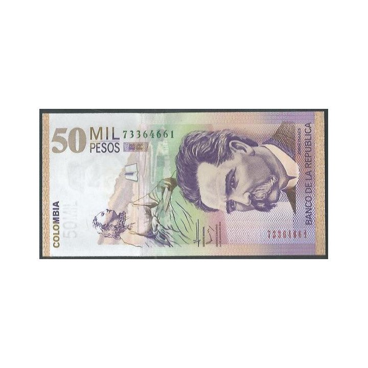 Billete de 50.000 Pesos 24 Ago 2012 BGW822
