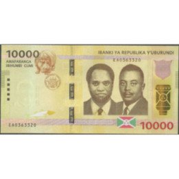 Burundi 10.000 Francs 1 Ene 2015 P54
