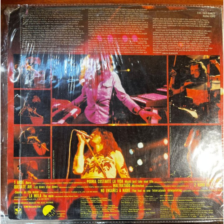 Deep Purple - Live in London - Mexico reverso