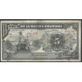Bolivia, 5 Bolivianos 11 May 1911 Serie B1 P105b
