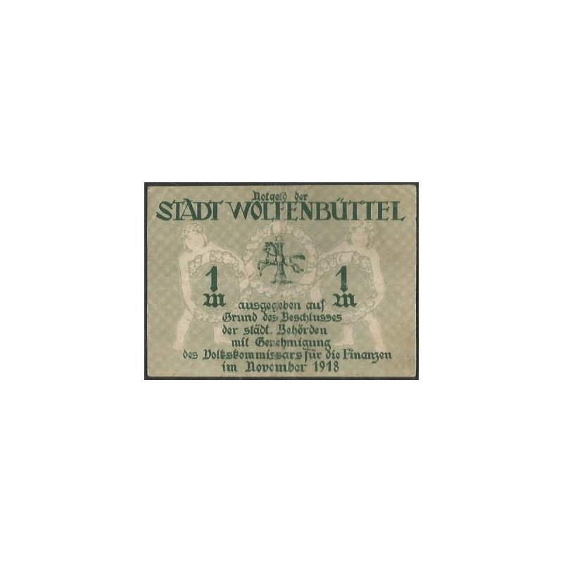 Alemania - Wolfenbuttel 1 Mark Nov 1918