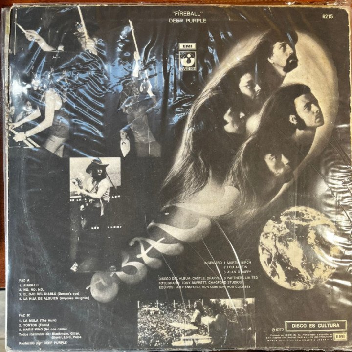 Deep Purple - Fireball - Colombia reverso