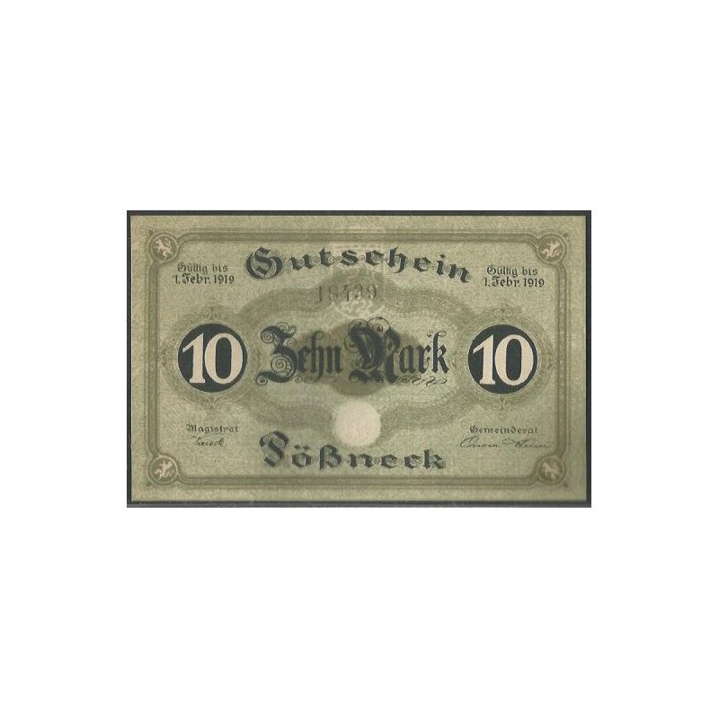 Alemania - Pobneck, 10 Mark 1 Feb 1919