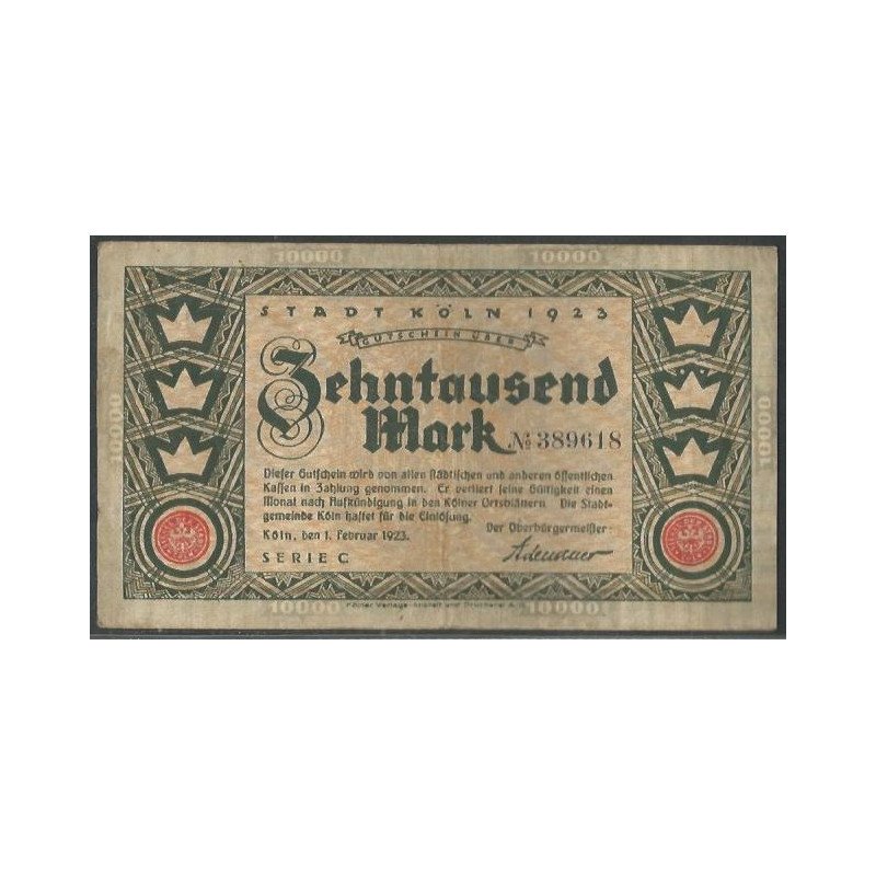 Alemania - Koln, 10.000 1 Feb 1923