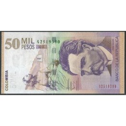 Billete de 50.000 Pesos 8 Sep 2013 BGW825