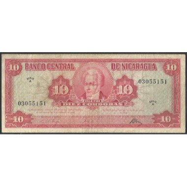 Nicaragua, 10 Cordobas D1962 A P109a