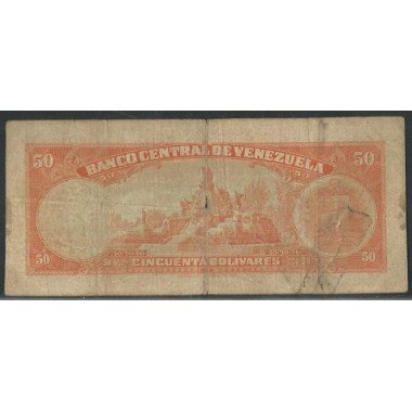 Venezuela, 50 Bolivares 22 Feb 1972 T7 P47g