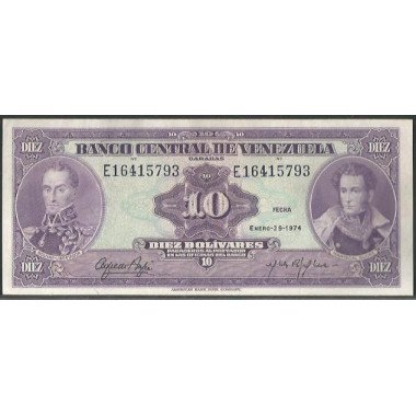 Venezuela, 10 Bolivares 29...