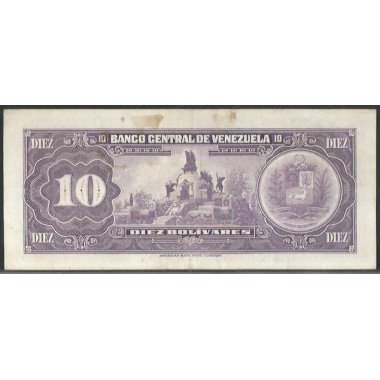 Venezuela, 10 Bolivares 29 Ene 1974 F 8 Dig P51d
