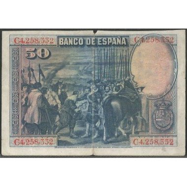 España, 50 Pesetas 15 Ago 1928 P75b