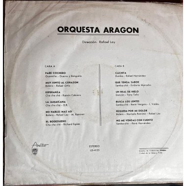 Orquesta Aragon - Direccion: Rafel Lay