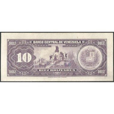 Venezuela, 10 Bolivares 27 Ene 1976 J 8 Dig P51e