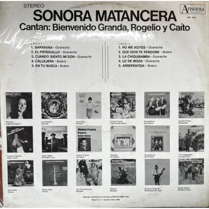 Sonora Matancera - En tu Busca - Colombia reverso