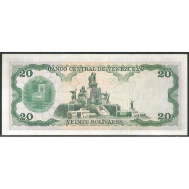 Venezuela, 20 Bolivares 23 Abr 1974 A 7 Dig P53a
