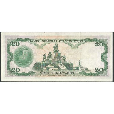 Venezuela, 20 Bolivares 23 Abr 1974 C 7 Dig P53a