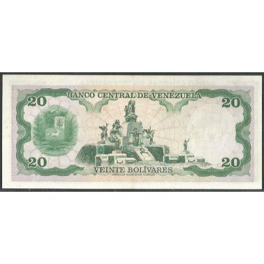 Venezuela, 20 Bolivares 23 Abr 1974 F 7 Dig P53a