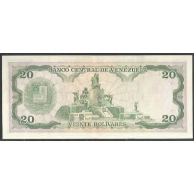 Venezuela, 20 Bolivares 6 Oct 1981 F 8 Dig P63a