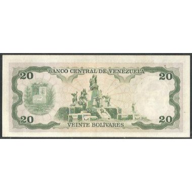 Venezuela, 20 Bolivares 7 Jul 1987 V 8 Dig P64A
