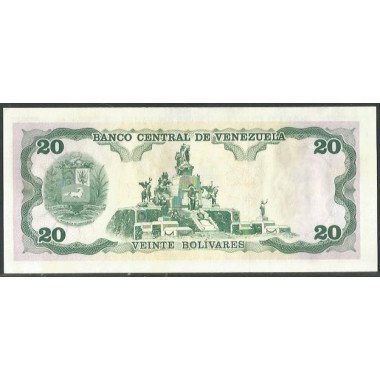 Venezuela, 20 Bolivares 8 Dic 1992 V 8 Dig P63d