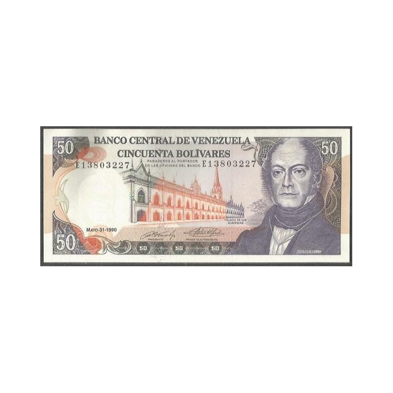 Venezuela, 50 Bolivares 31 May 1990 E 8 Dig P65c