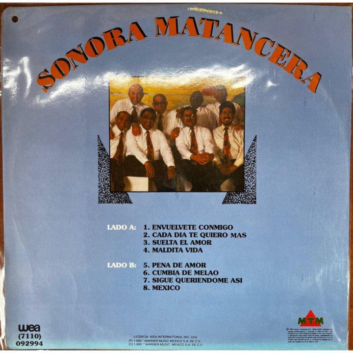 Sonora Matancera - De Nuevo... Mexico - Mexico reverso