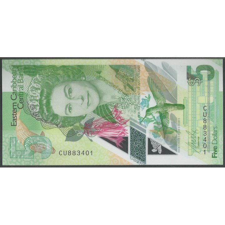 Estados del Caribe Oriental 5 Dollars ND2021 P56