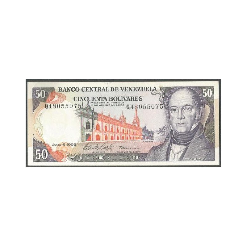 Venezuela, 50 Bolivares 5 Jun 1995 Q 8 Dig P65e