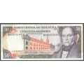 Venezuela, 50 Bolivares 5 Jun 1995 Q 8 Dig P65e