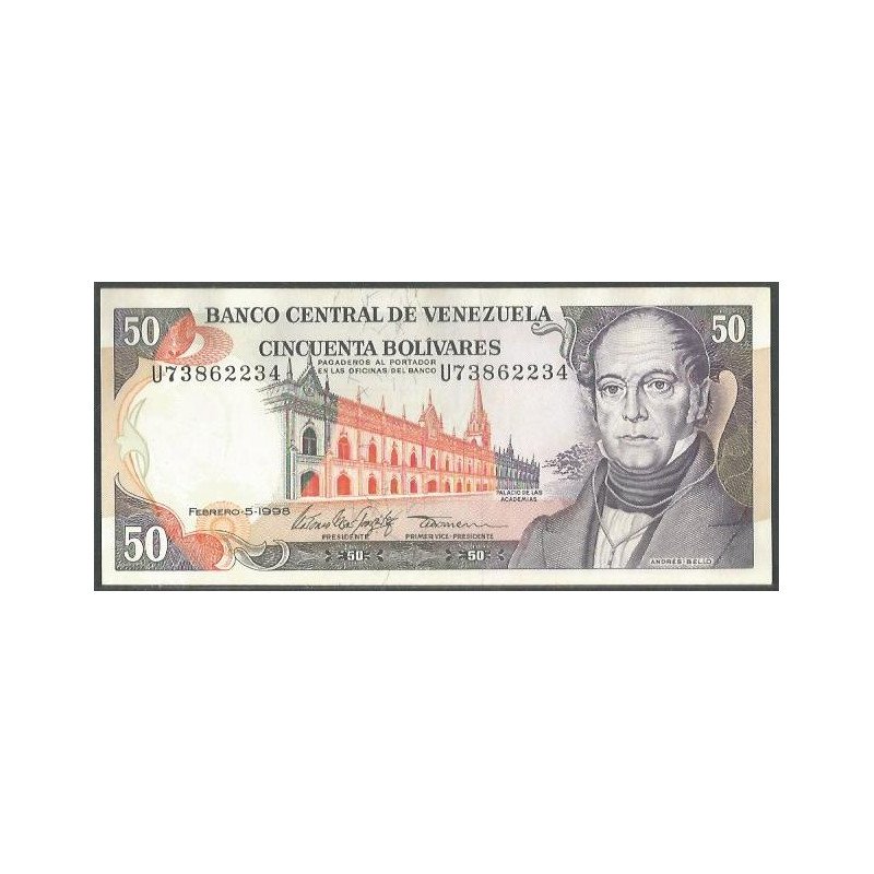 Venezuela, 50 Bolivares 5 Feb 1998 U 8 Dig P65f
