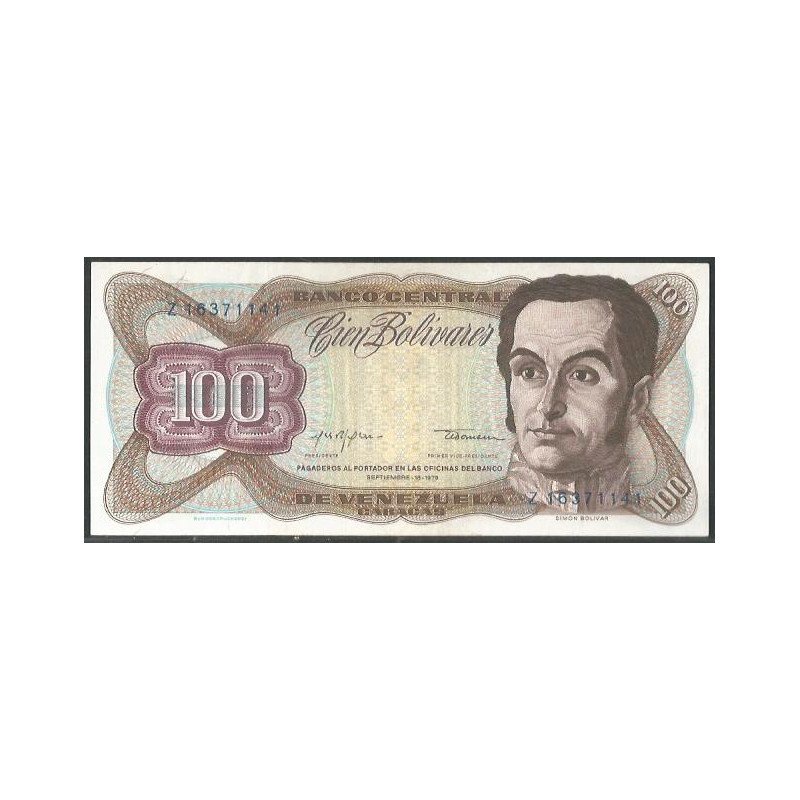 Venezuela, 100 Bolivares 18 Sep 1979 Z 8 Dig P55f