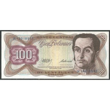Venezuela, 100 Bolivares 1 Sep 1981 M 8 Dig P55g