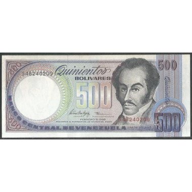Venezuela, 500 Bolivares 5 Feb 1998 S 8 Dig P67f