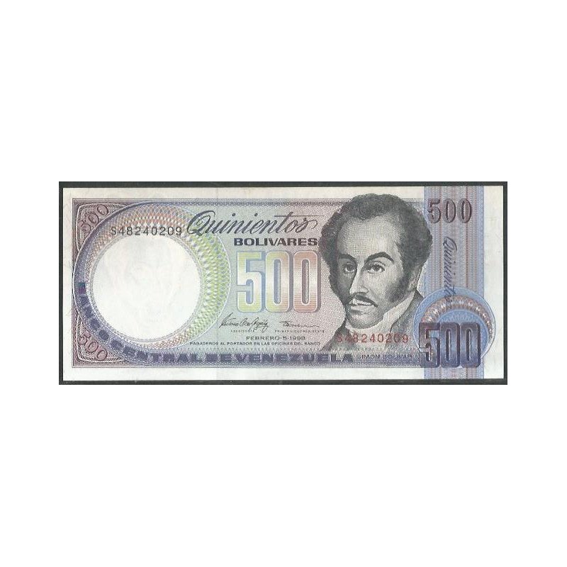 Venezuela, 500 Bolivares 5 Feb 1998 S 8 Dig P67f