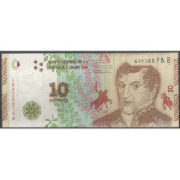 Argentina 10 Pesos ND2016 Serie B P360