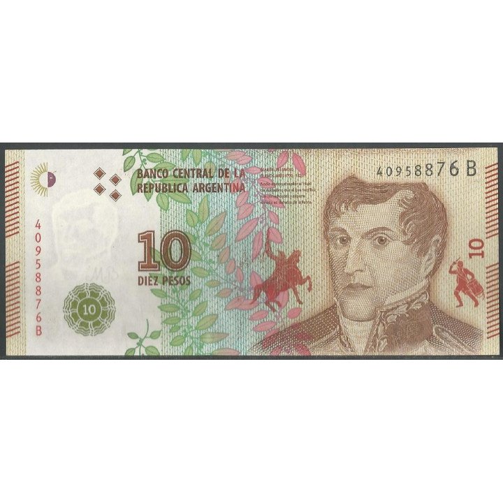 Argentina 10 Pesos ND2016 Serie B P360