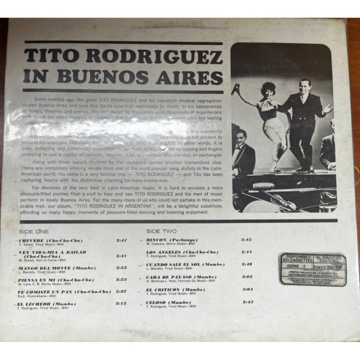 Tito Rodriguez - In Buenos Aires - Colombia reverso