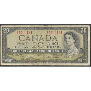 Canada, 20 Dollars 1954 (1961-70) P80b