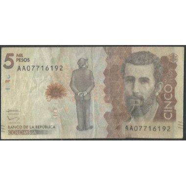 Billete de 5.000 Pesos 19 Ago 2015 Falso BGWNF5-01
