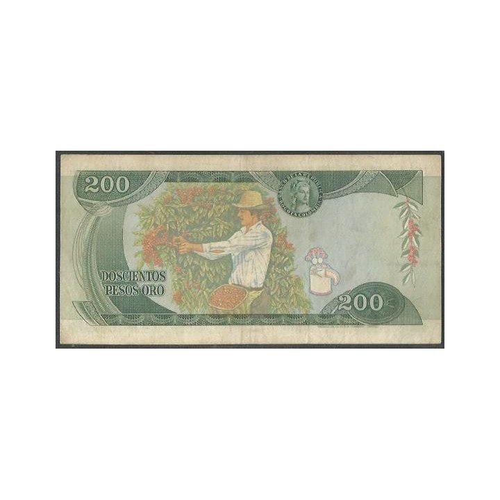 Colombia 200 Pesos 20 Jul 1978 Reposicion BGW344 reverso