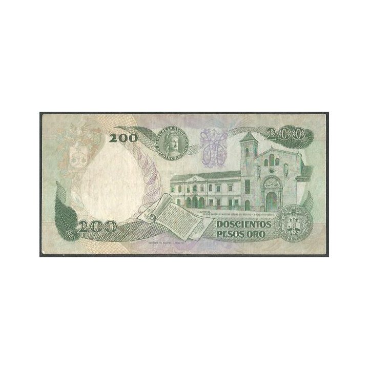 Colombia 200 Pesos 1 Abr 1991 Reposicion BGW373 reverso