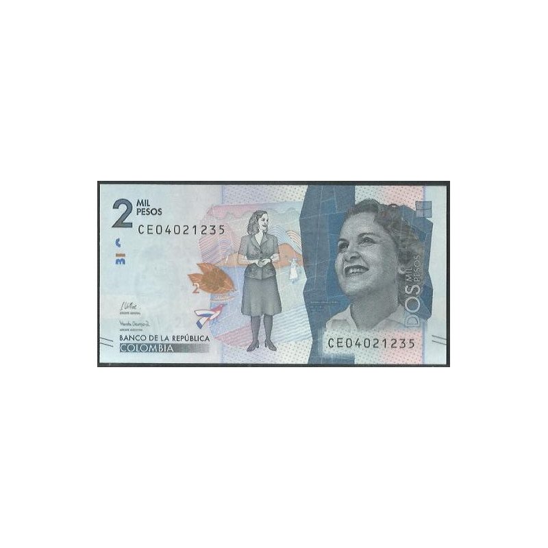 Billete de 2.000 Pesos 25 Oct 2022 Serie CE BGWNF2-