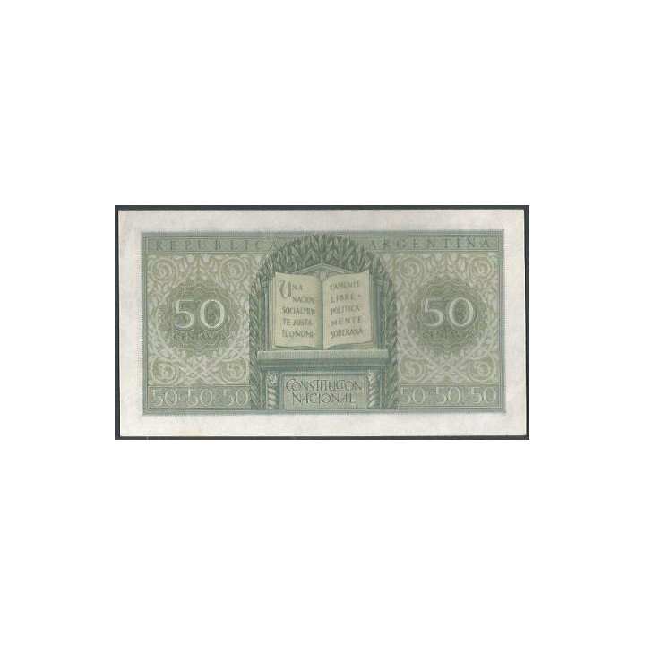 Argentina 50 Centavos ND1951-56 Serie B P261 reverso
