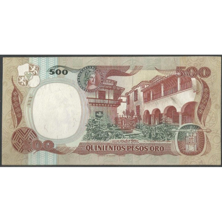 Billete de 500 Pesos 20 Jul 1986 IBB BGW398 reverso