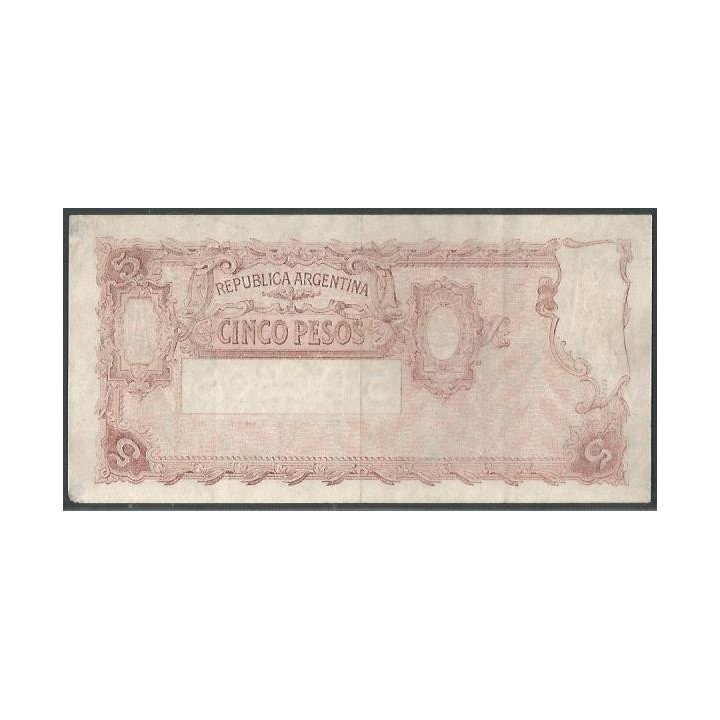 Argentina 5 Pesos ND1951-9 Serie H P264(6) reverso