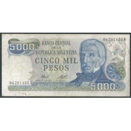 Argentina 5.000 Pesos ND1977-83 Serie A P305a